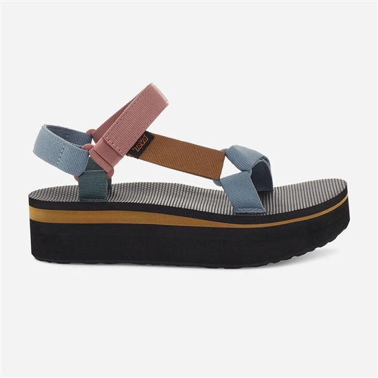 Teva Flatform Universal Women's Flatforms Brown / Rose / Blue | 6305492-GY
