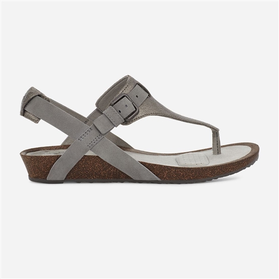 Teva Mahonia 3-point Metallic Women's Wedge Sandals Grey | 8176092-EC