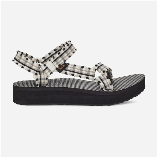Teva Midform Fray Women's Flatforms White / Black | 5307816-QY